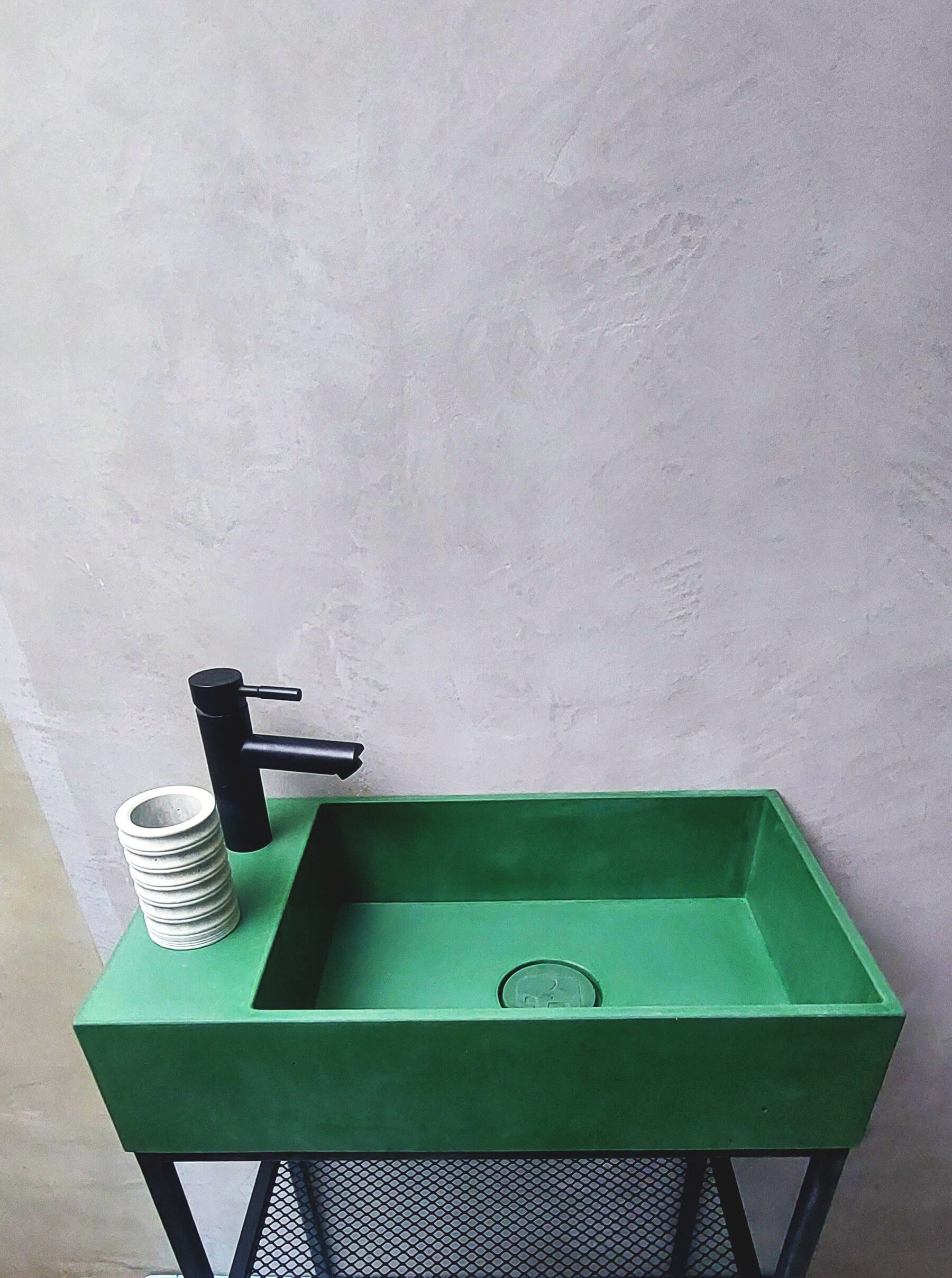 Integrated Sink Concrete Sink Bathroom Vanity Green Sink Etsy