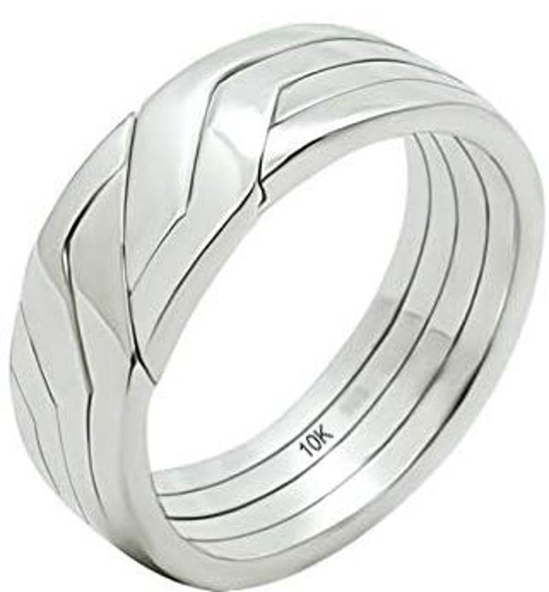 10K Gold Puzzle Ring Handmade Turkish Puzzle Ring 4 Band Unity Etsy