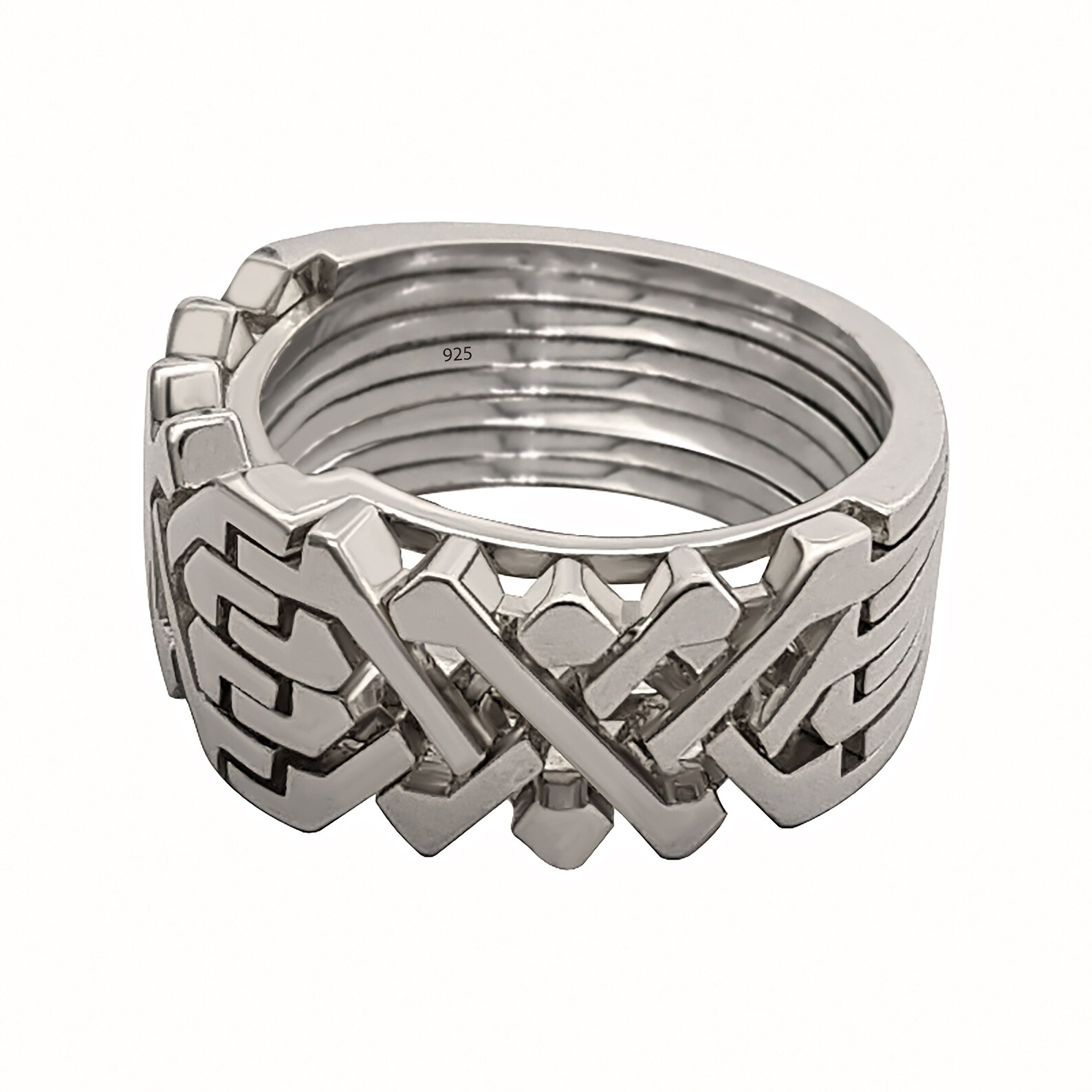 NEW Design DUAL PUZZLE Ring Handmade Turkish Puzzle Ring 44 Etsy