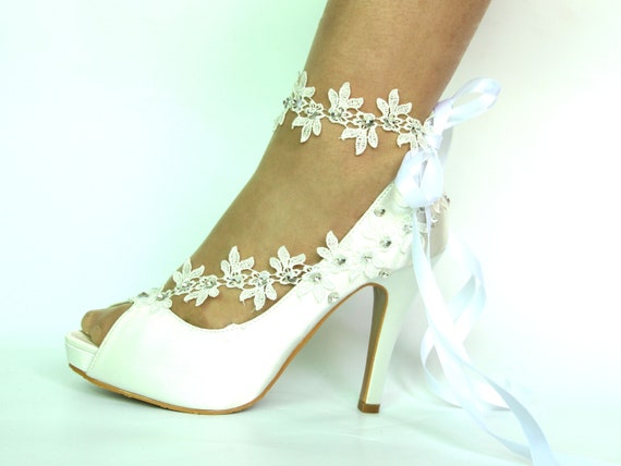 satin bridal shoes