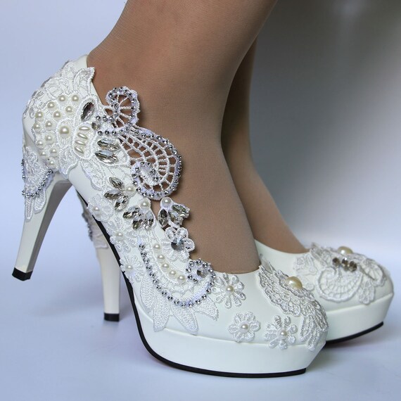 rhinestone wedding shoes for bride