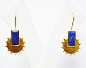 Sterling Silver Handmade Natural Certified Gold Plated Silver Earrings For Girls And Women With Lab Certificate