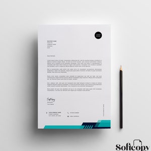 Briefkopf Vorlage Word Editierbar, Pdf Druckbar, Business Letterhead, Corporate Letterhead, Modern Letterhead, Personalisierter Briefkopf