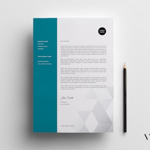 Plantilla de membrete Word editable, pdf imprimible, membrete comercial, membrete corporativo, membrete moderno, membrete personalizado