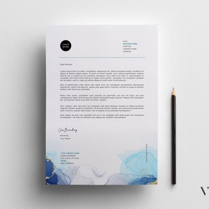 Plantilla de membrete Word editable, pdf imprimible, membrete comercial, membrete corporativo, membrete moderno, membrete personalizado