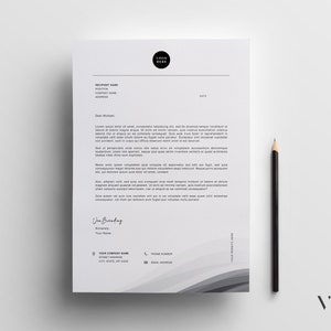 Plantilla de membrete Word editable, pdf imprimible, membrete de negocios, membrete corporativo, membrete moderno, membrete personalizado