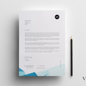Plantilla de membrete Word editable, pdf imprimible, membrete de negocios, membrete corporativo, membrete moderno, membrete personalizado