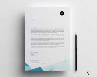 Editable Letterhead Template, Modern Business Design (Word, PDF)