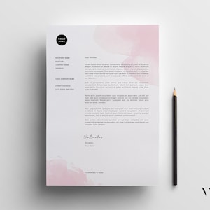 Plantilla de membrete editable en Word, PDF imprimible, membrete comercial, membrete corporativo, membrete moderno, membrete personalizado