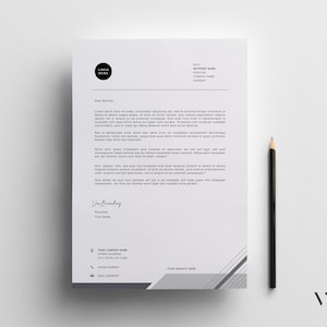 Plantilla de membrete editable en Word, PDF imprimible, membrete comercial, membrete corporativo, membrete moderno, membrete personalizado
