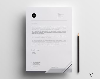 Letterhead Template Word Editable, Pdf Printable, Business Letterhead, Corporate Letterhead, Modern Letterhead, Personalized Letterhead