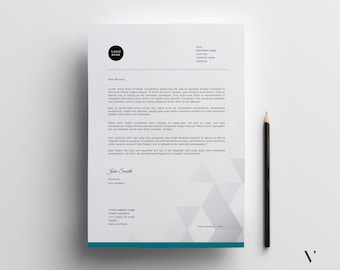 Letterhead Template Word Editable, Pdf Printable, Business Letterhead, Corporate Letterhead, Modern Letterhead, Personalized Letterhead