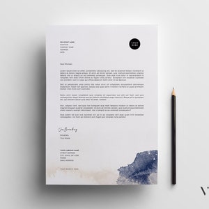 Plantilla de membrete Word editable, pdf imprimible, membrete de negocios, membrete corporativo, membrete moderno, membrete personalizado