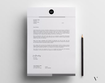 Letterhead Template Word Editable, Pdf Printable, Business Letterhead, Corporate Letterhead, Modern Letterhead, Personalized Letterhead