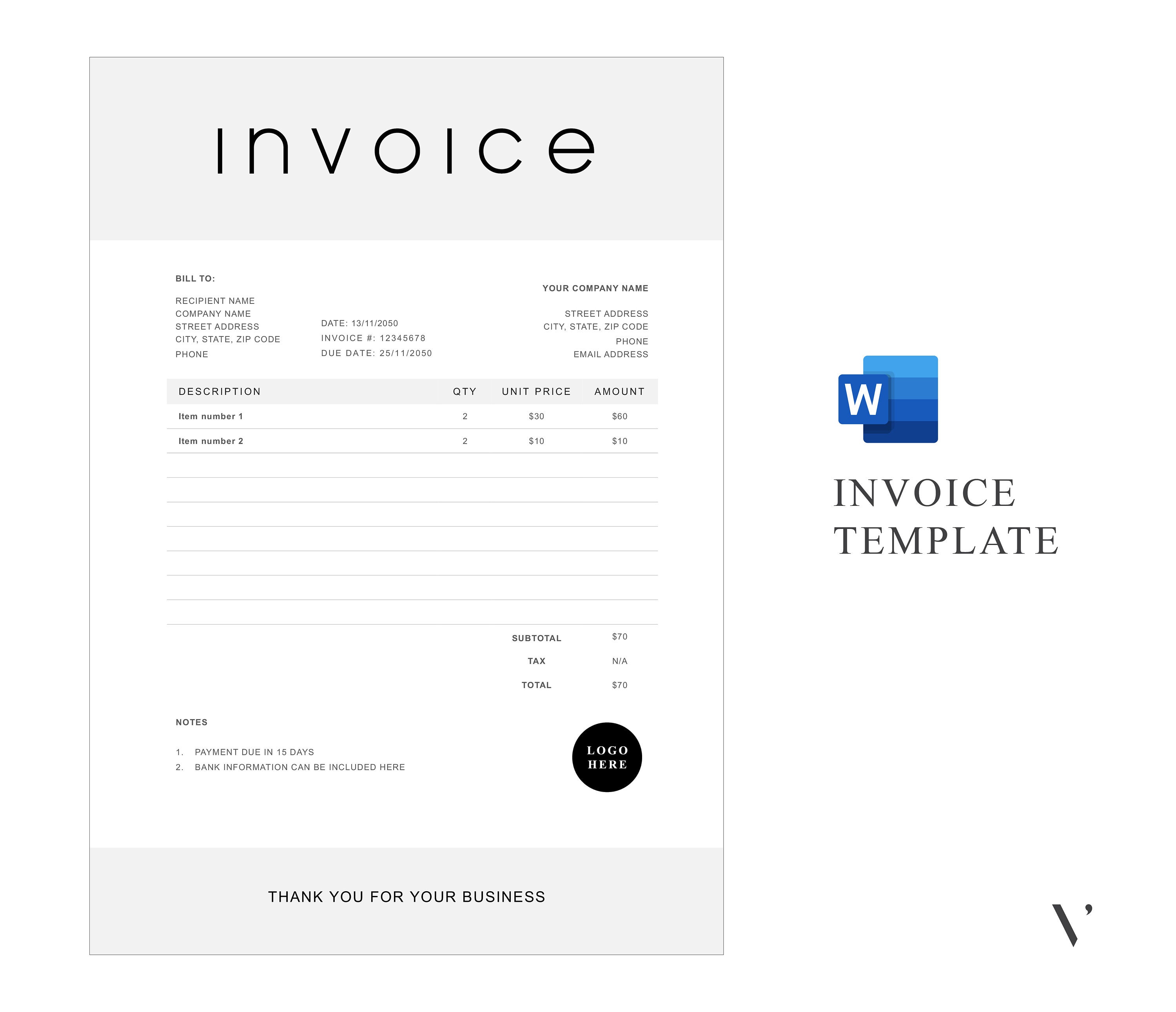 Customizable Invoice Template