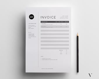 Editable Invoice Template Word | Printable Custom Order Form (Digital Download)