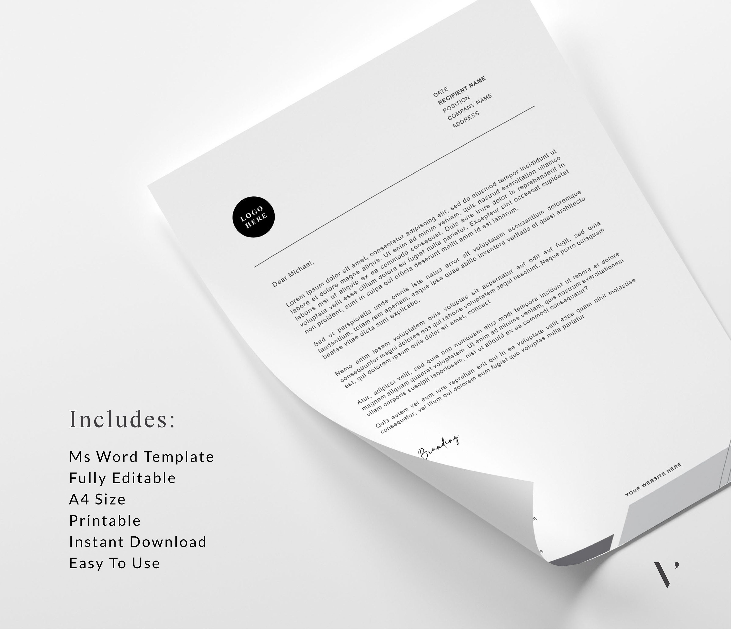 letterhead-template-company-letterhead-template-professional-etsy
