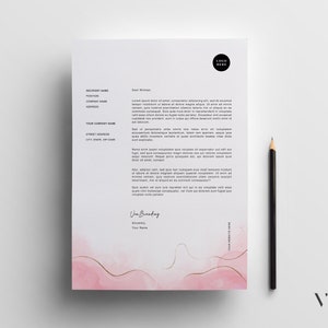 Plantilla de membrete Word editable, pdf imprimible, membrete de negocios, membrete corporativo, membrete moderno, membrete personalizado