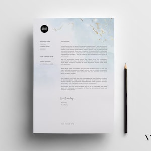 Plantilla de membrete Word editable, pdf imprimible, membrete de negocios, membrete corporativo, membrete moderno, membrete personalizado