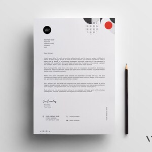 Plantilla de membrete Word editable, pdf imprimible, membrete de negocios, membrete corporativo, membrete moderno, membrete personalizado