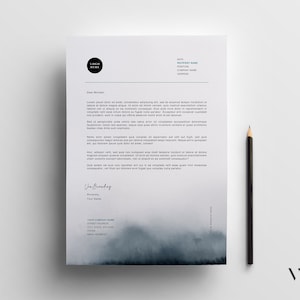 Plantilla de membrete Word editable, pdf imprimible, membrete de negocios, membrete corporativo, membrete moderno, membrete personalizado