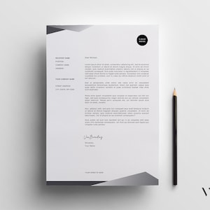 Plantilla de membrete Word editable, pdf imprimible, membrete de negocios, membrete corporativo, membrete moderno, membrete personalizado