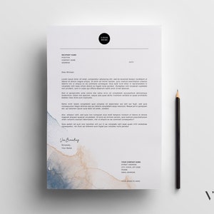 Plantilla de membrete Word editable, Pdf imprimible, membrete comercial, membrete corporativo, membrete moderno, membrete personalizado
