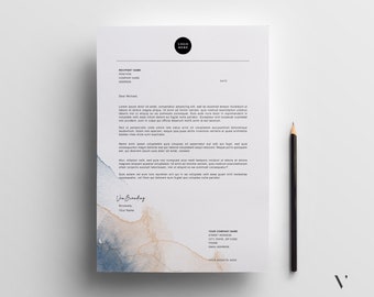 Letterhead Template Word Editable, Pdf Printable, Business Letterhead, Corporate Letterhead, Modern Letterhead, Personalized Letterhead