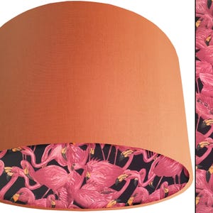 Pantalla de lámpara con forma de flamenco tropical: Pantalla de lámpara rosa para decoración del hogar Naranja