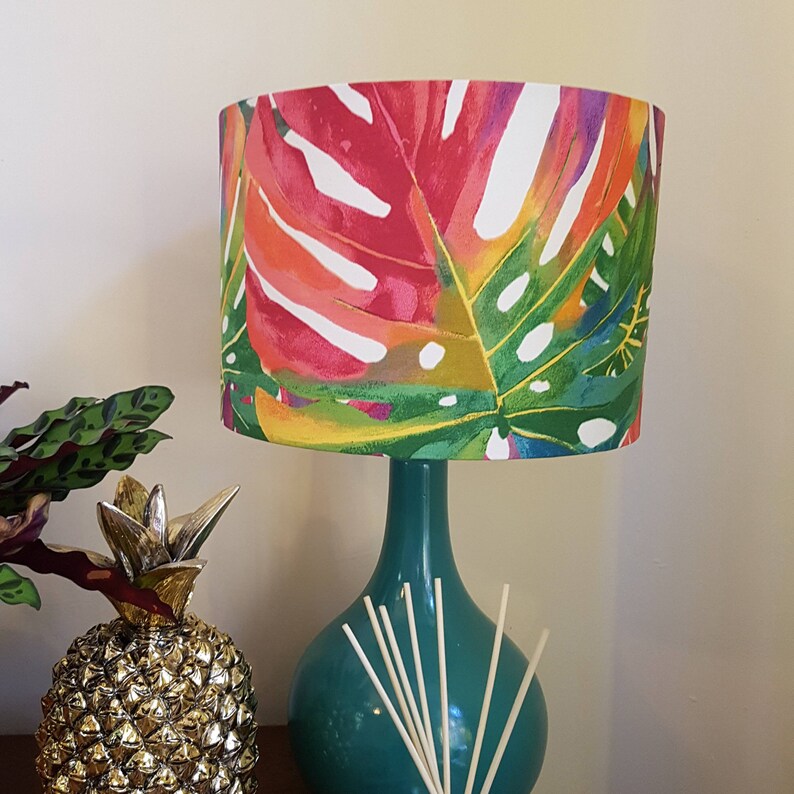 Colourful Tropical Lampshade Bright Light Shade Tropical Etsy