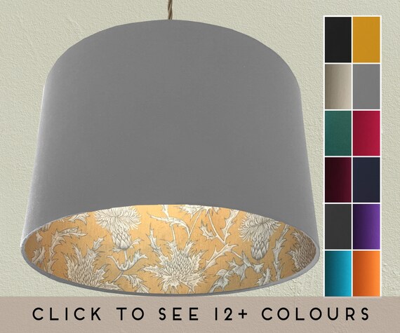 grey and yellow table lamp