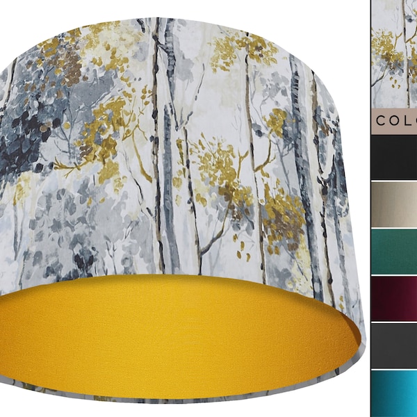 Silver Birch Lampshade, Ceiling Light Shade, Table Lamp Shade, Ceiling Lampshade, Grey Lampshade, Grey Light Shade, Scandi Light Shade
