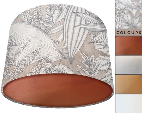 Grey patterned lamp sale shade