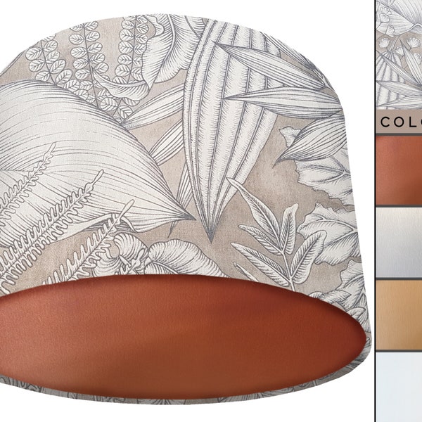 Grey Lampshade, Ceiling Light Shade, Table Lampshades, Grey Light Shade, Tropical Lampshade, Lampshades Table Lamp, Fern Lampshade