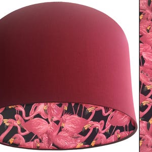 Pantalla de lámpara con forma de flamenco tropical: Pantalla de lámpara rosa para decoración del hogar Rojo