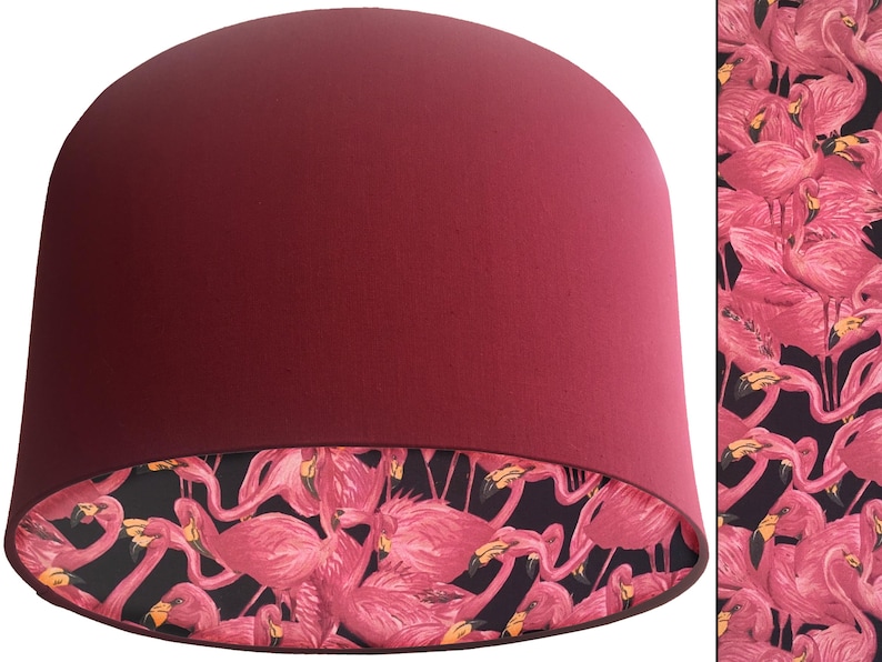 Pantalla de lámpara con forma de flamenco tropical: Pantalla de lámpara rosa para decoración del hogar Rojo