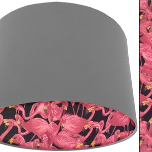 Pantalla de lámpara con forma de flamenco tropical: Pantalla de lámpara rosa para decoración del hogar Light Grey