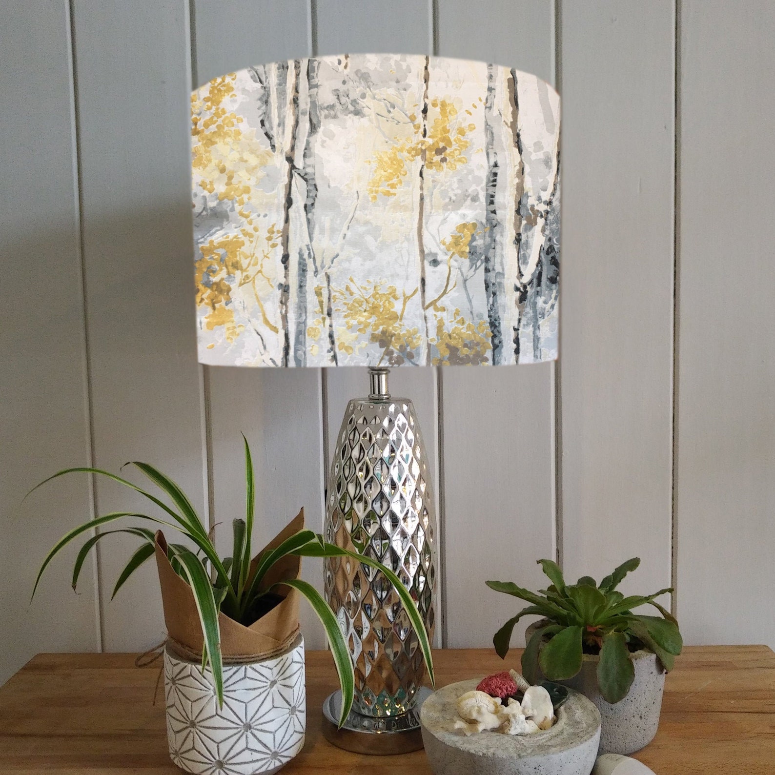 Silver Birch Lampshade Grey Lampshades Ceiling Lampshade Etsy