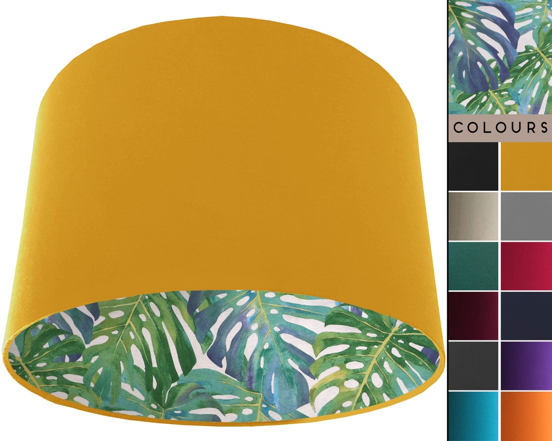 Green Palm Lampshade, Ceiling Light Shade, Pendant Lampshade, Table