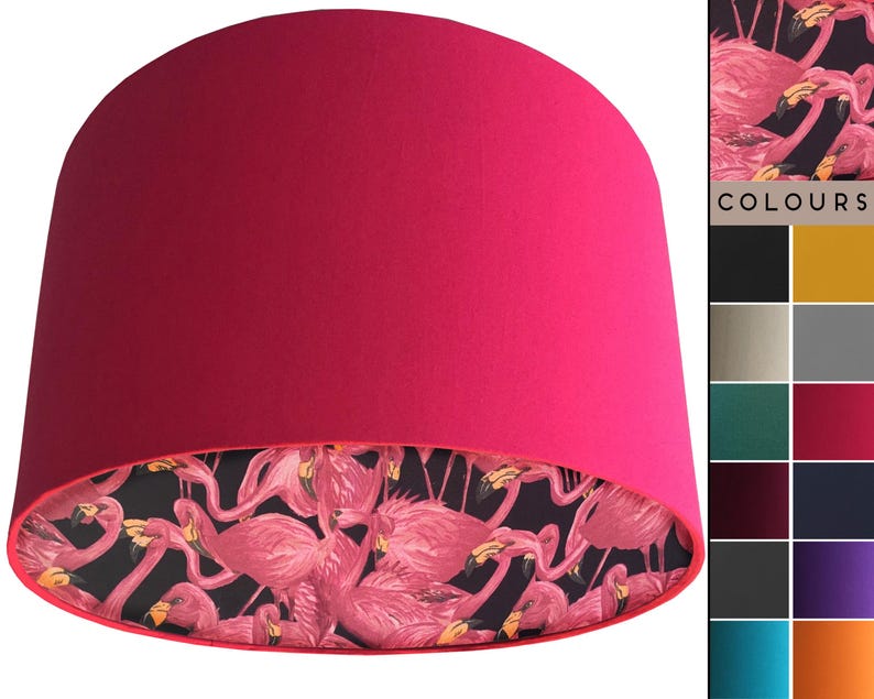 Pantalla de lámpara con forma de flamenco tropical: Pantalla de lámpara rosa para decoración del hogar Rosa