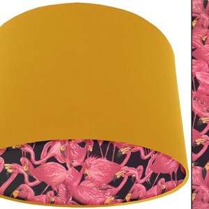 Pantalla de lámpara con forma de flamenco tropical: Pantalla de lámpara rosa para decoración del hogar Amarillo