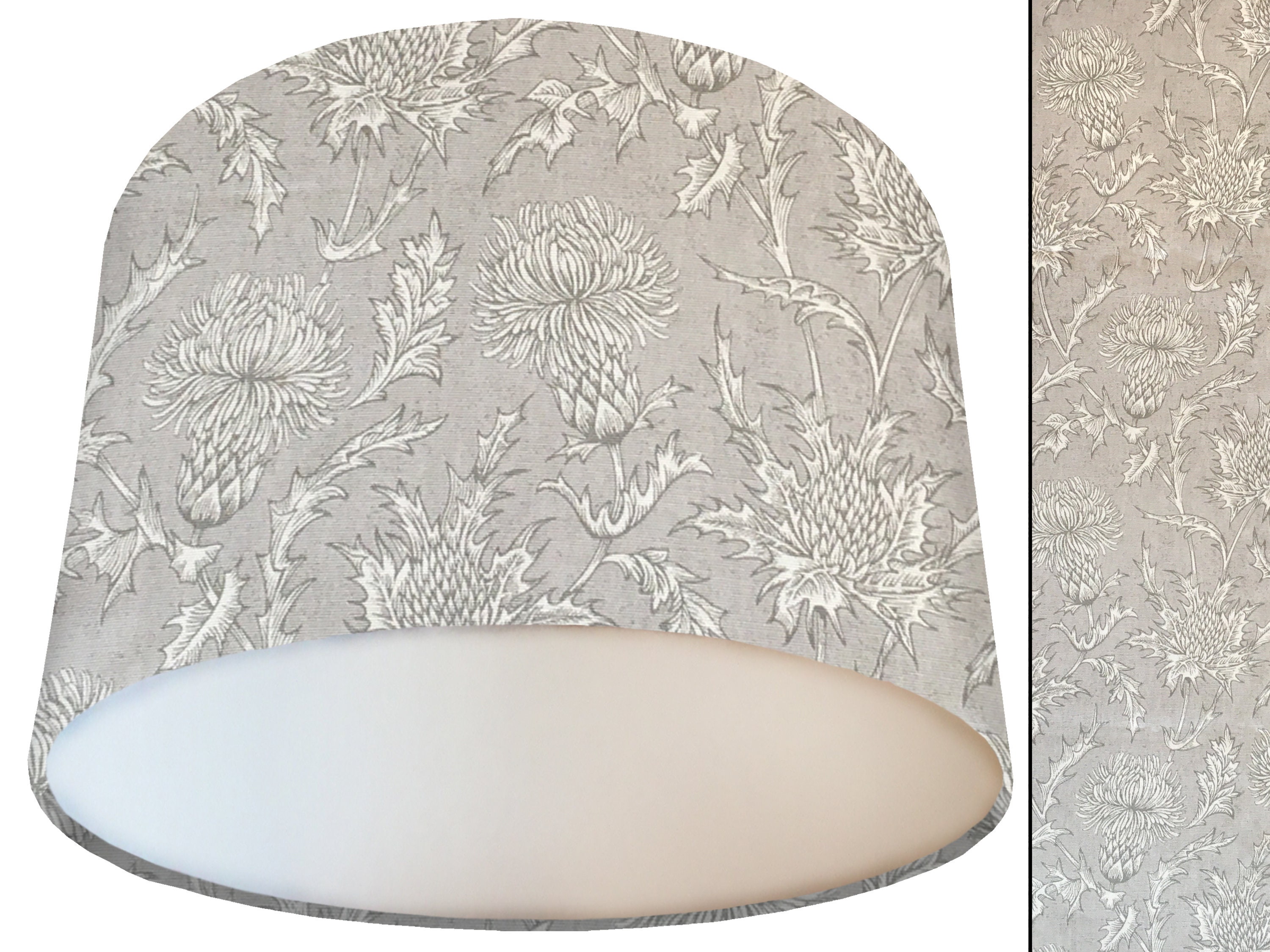 Grey patterned lamp shade deals