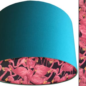 Pantalla de lámpara con forma de flamenco tropical: Pantalla de lámpara rosa para decoración del hogar Teal