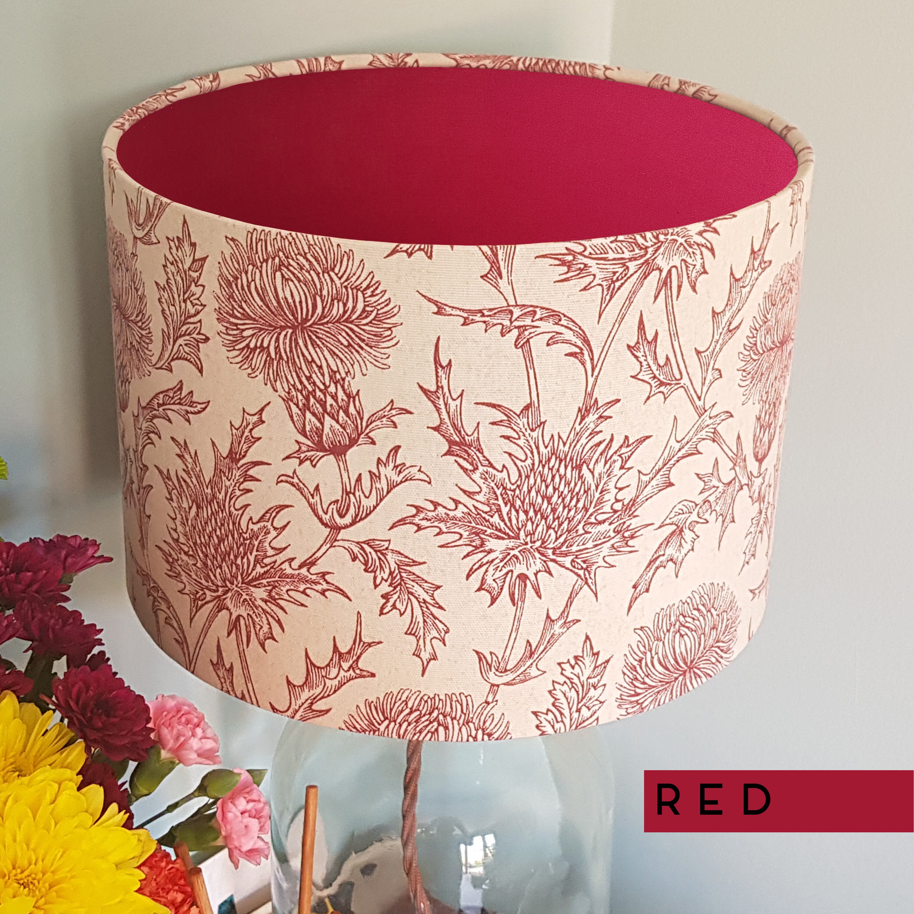 Red Light shade Table Lamp Shade Ceiling Light Shade Red Etsy