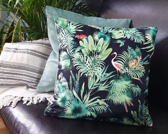 Patterned velvet cushions hotsell