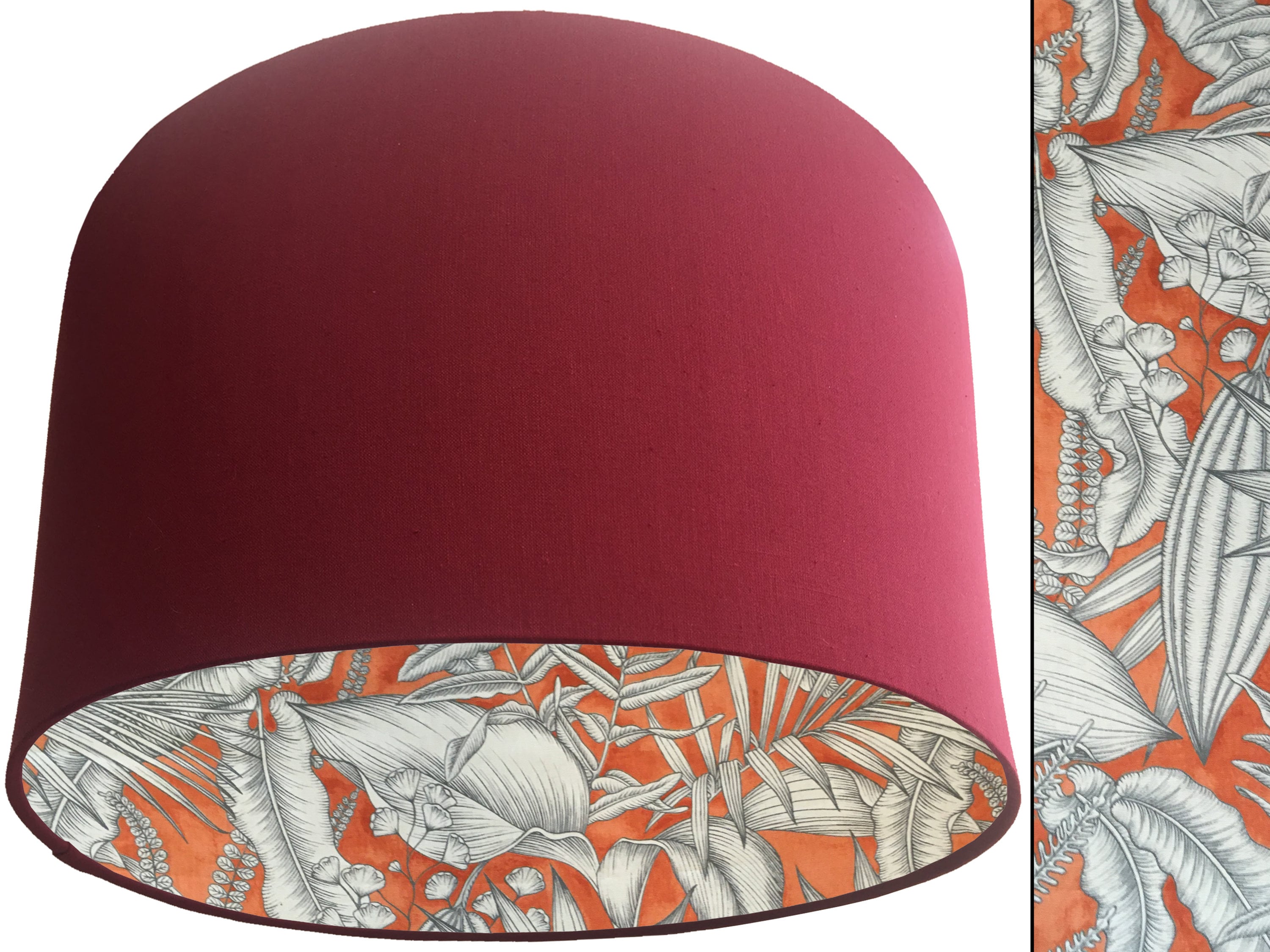 Orange Lamp Shade Orange Ceiling Light Table Lamp Tropical Etsy UK