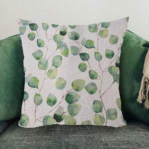 Green Cushion Cover, Scatter Cushion, Country Cushion, Sofa Cushion, Green Cushions, Floral Cushion, Botanical Cushion, Country Home
