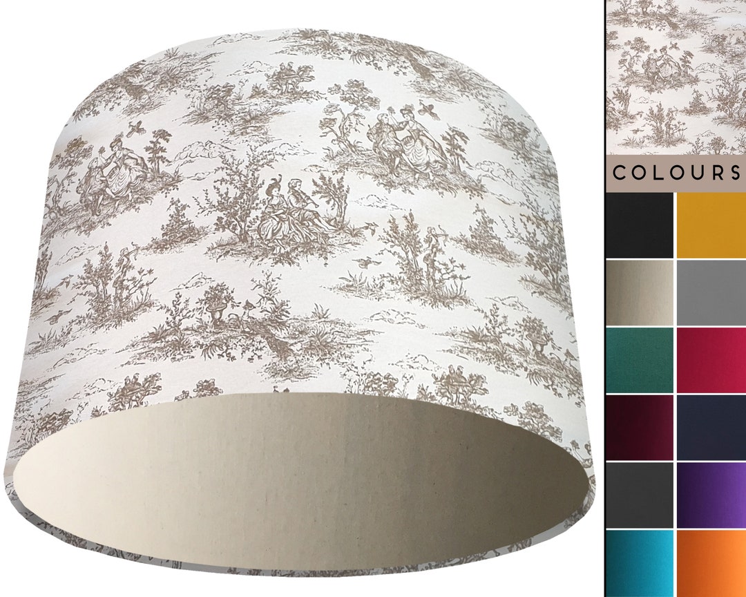 Inspired Vintage Country Lampshade, UK Handmade Light Shade, Table Lamp ...