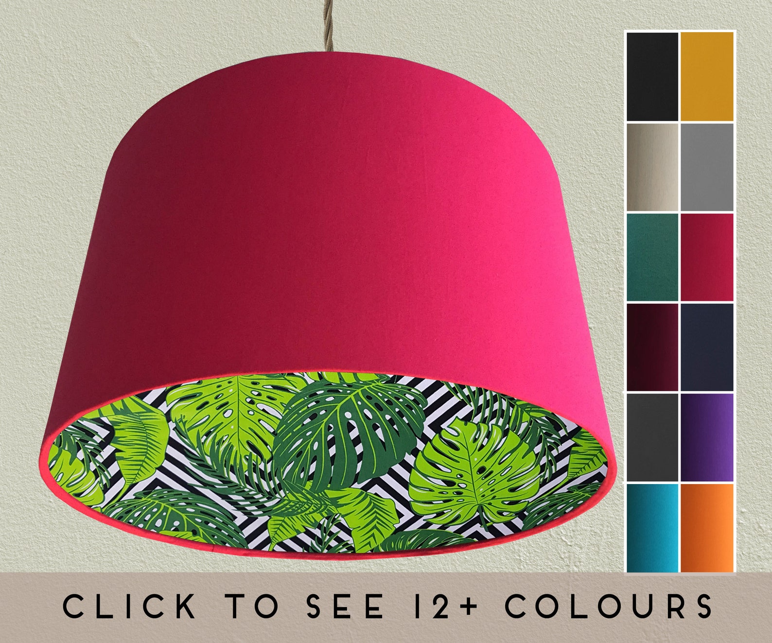 Green Lampshade Tropical Light Shade Green Ceiling Light Etsy UK