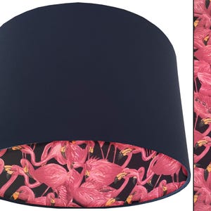 Pantalla de lámpara con forma de flamenco tropical: Pantalla de lámpara rosa para decoración del hogar Azul